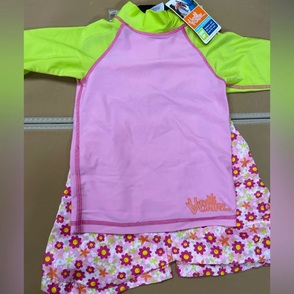 UV Skinz Girls' 3-piece Swim Set. UPF 50+
